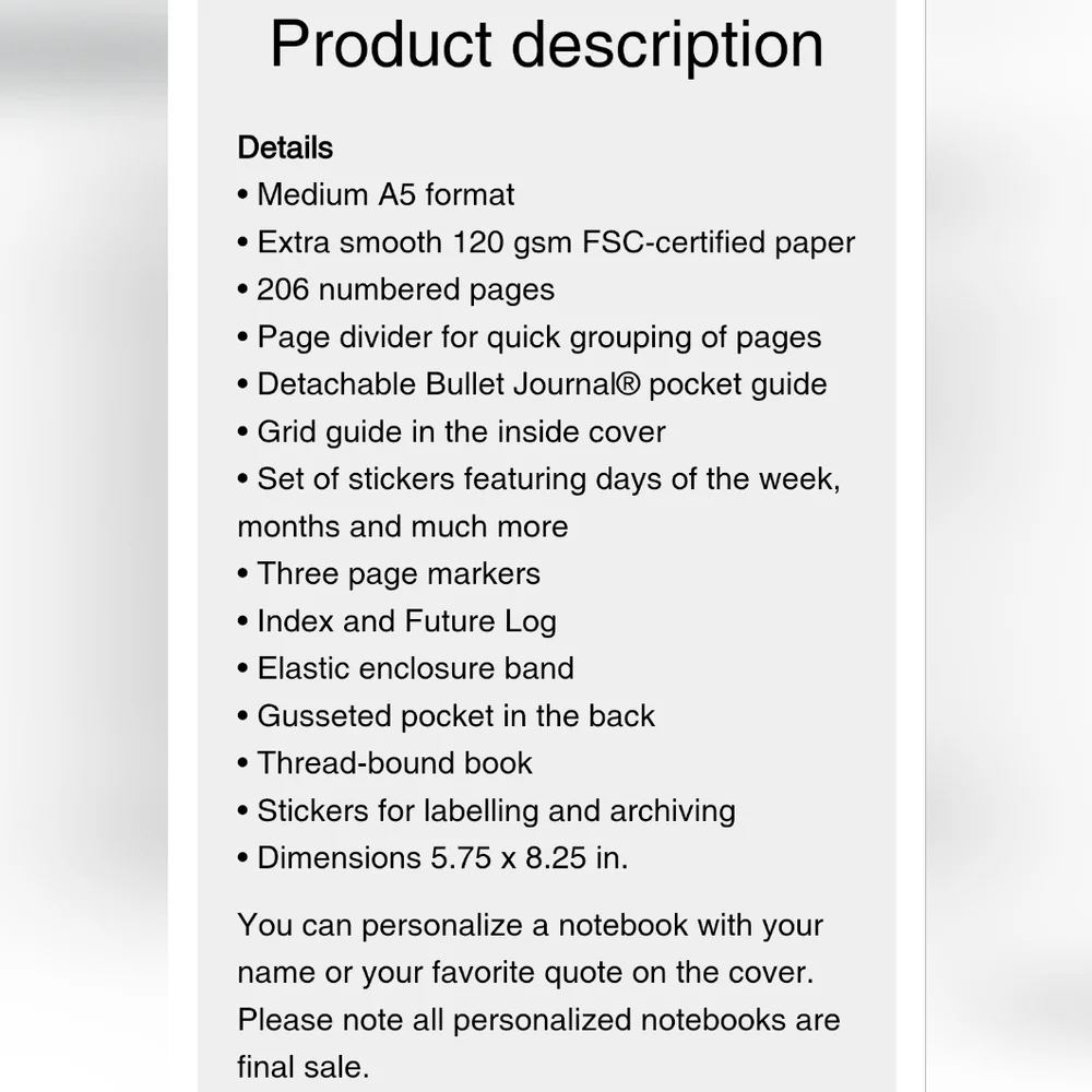 ❤️BUY 5 GET 3 FREE Bullet Journal Edition 2, Yellow24, Retail Price $31.50US